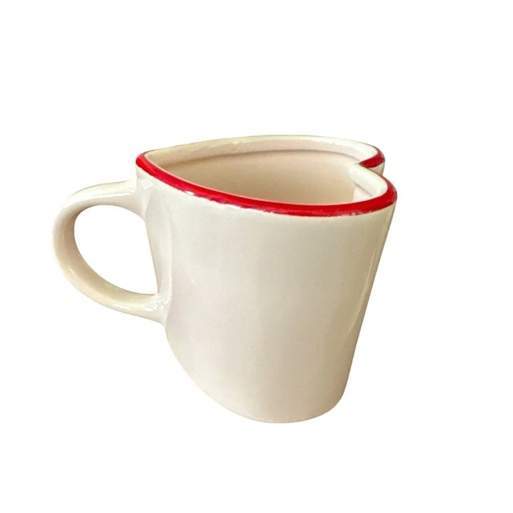 Target Threshold Heart Shaped Figural Novelty Blush Pink Red Coffee Tea Mug Cup